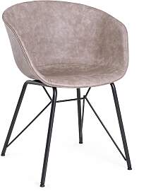 Esszimmerstuhl Warhol aus Kunstleder und Metall,