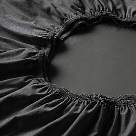 ESTELLA Spannbetttuch Samt Velours | Schiefer |