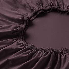 ESTELLA Spannbetttuch Zwirnjersey | aubergine