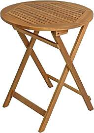 ESTEXO Balkontisch Klapptisch Holztisch Ø 60 cm