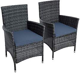 ESTEXO Polyrattan Gartenstuhl Set 2er Stuhlset