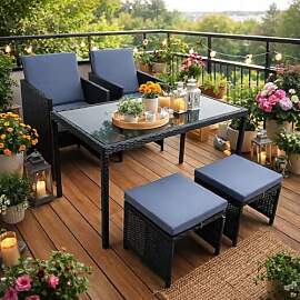 ESTEXO Polyrattan Sitzgruppe Gartenmöbel Set