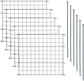 ESTEXO Teichzaun Set aus Metall 11-teilig mit 5