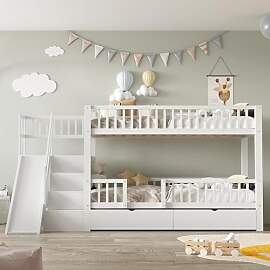 Etagenbett Kinderbett 90x200 für 2 Kinder,