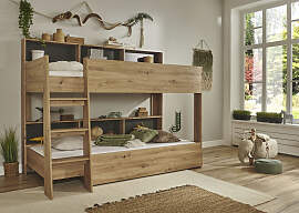 Etagenbett RELITA "Sway", braun (eiche
