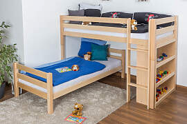 Etagenbett / Spielbett Phillip Buche massiv natur