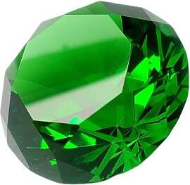 Eterspr 50 mm grüne Glasdiamanten, Dekoration