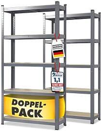 etm Schwerlastregal 2-er Pack 200 x 120 x 60 cm