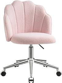 Eufurnibi Schminktisch Stuhl mit Rollen, Drehstuhl 