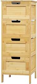 EUGAD Badezimmerschrank, Badschrank Bambus,