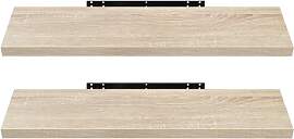 EUGAD Wandregal Wandboard 2er Set Hängeregal Holz 