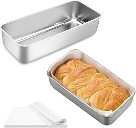 eupdd Brotbackform Edelstahl: 2 Stück 30,5cm