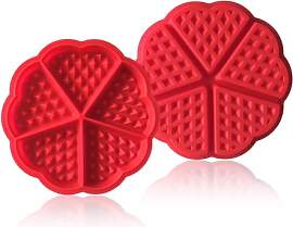 EUPSIIU 2 Stück Silikon-Waffelformen,