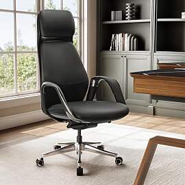 EUREKA ERGONOMIC Bürostuhl Chefsessel Leder,
