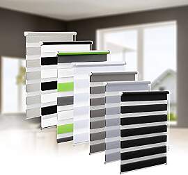Eurohome Doppelrollo Klemmfix ohne Bohren, Duo
