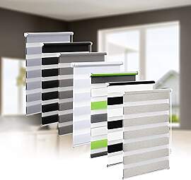 Eurohome Doppelrollo Klemmfix ohne Bohren, Duo