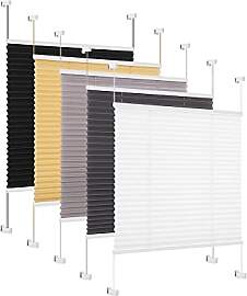 Eurohome Plissee Weiß 80x200cm klemmfix ohne