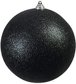 EUROPALMS Dekokugel 20cm, schwarz, glitzer |