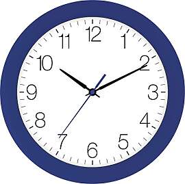 Eurotime Funkwanduhr, 30 cm, Blau Dunkelblau,