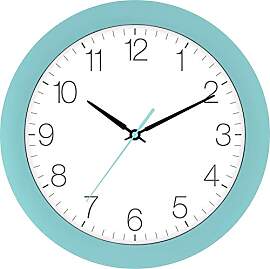 Eurotime Funkwanduhr, 30 cm, Blau Hellblau,