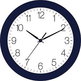 Eurotime Funkwanduhr, 30 cm, Dunkelblau Indigo,