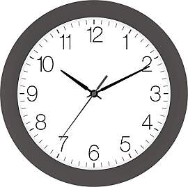 Eurotime Funkwanduhr, 30 cm, Granit Grau,