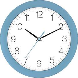 Eurotime Funkwanduhr, 30 cm, Hellblau Blau,