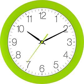 Eurotime Funkwanduhr, 30 cm, Hellgrün Grün,