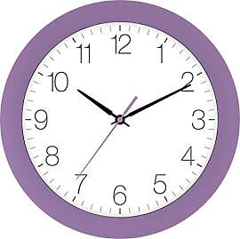 Eurotime Funkwanduhr, 30 cm, Lila Violett,