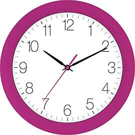 Eurotime Funkwanduhr, 30 cm, Pink Rosa,