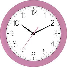 Eurotime Funkwanduhr, 30 cm, Rosa Pink,