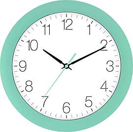 Eurotime Funkwanduhr, 30 cm, Türkis,
