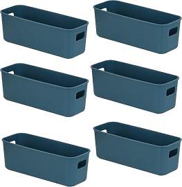 EURXLQ 6 Pack Blau Aufbewahrungsbox Kunststoff 28