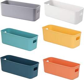 EURXLQ 6 Pack Farbig Aufbewahrungsbox Kunststoff