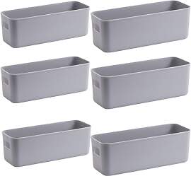 EURXLQ 6 Pack Grau Aufbewahrungsbox Kunststoff 28