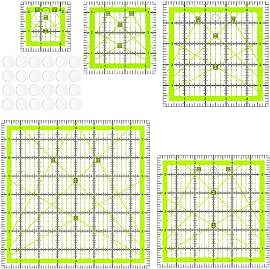 Evadollina 5 Stück Quilt Lineal, Geodreieck
