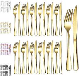 Evanda Gold Steakbesteck 24 teilig, Gold