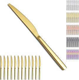 Evanda Gold Tafelmesser Set 12 Stück, Titanium