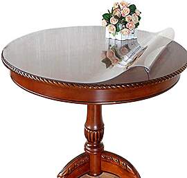 Ever Fairy Runde transparente PVC Tischdecke,Dicke 