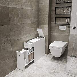 Evila - Badschrank "Calencia" in Weiß - 