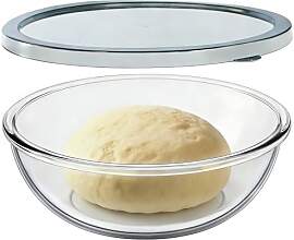 EWAFILU Große Glas-Rührschüssel mit Deckel,