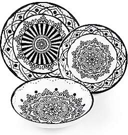 Excelsa Boheme Noir Teller-Set, 18-teilig,