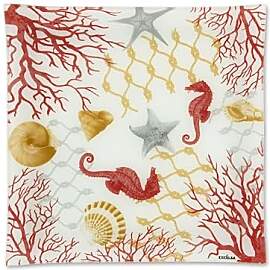 Excelsa Coral Tablett aus Glas, dekoriert, 30 x 30 