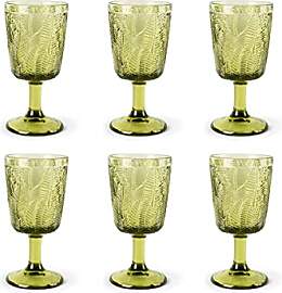 Excelsa Leaf Set mit 6 Gläsern, grün, getöntes