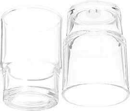EXHUMKY Zahnputzbecher Glas Transparent 3.86X2.76