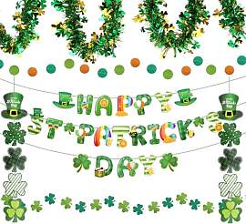 Exipsat St. Patricks Day Dekorationen Set Banner