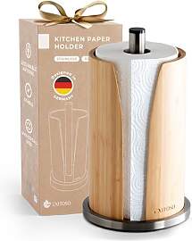 EXITOSO Küchenrollenhalter Bambus - Halter