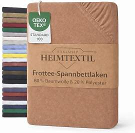 EXKLUSIV HEIMTEXTIL Frottee Spannbettlaken 90-100