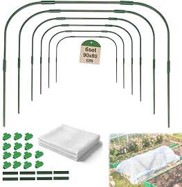 EXLECO 6Pcs Folientunnel Pflanzenschutz Set 80 *