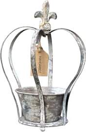 Exner Metalldeko Krone mit Lilie Gartendeko Rost